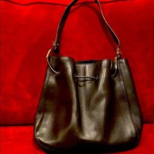 Gucci vintage leather drawstring